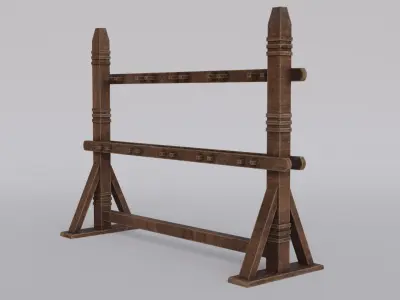 Weapon Stand Low-poly 3D model