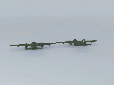 Air Battle planes Free 3D model