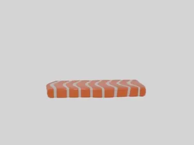  Salmon Raw  Low-poly 3D model