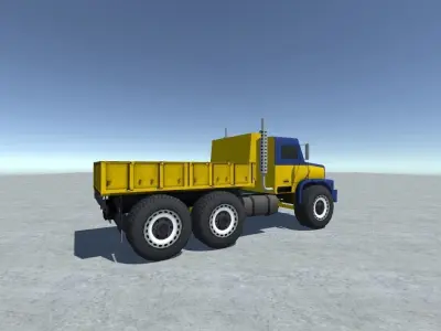 Industrial Truck 2 Low-poly 3D model