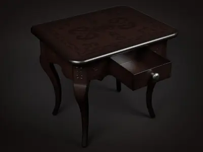10 Antique Tables - Game Ready Low-poly 3D model