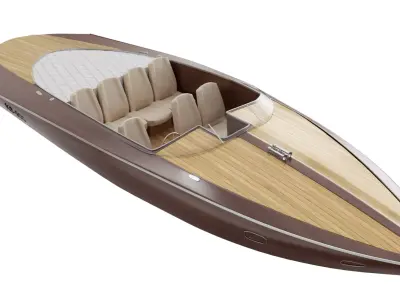 Speed boat BLENDER 3D Model Cycles 3D model