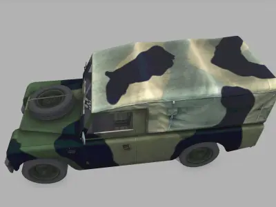 Land Rover 1980 Low-poly 3D model