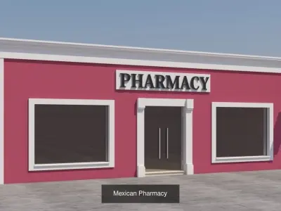 Mexican Coffee and Pharmacy 3D Model Collection