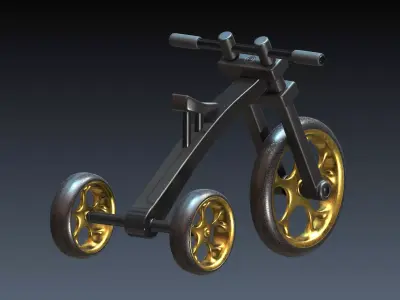 BLACK BALLANCE TRIKE Low-poly 3D model