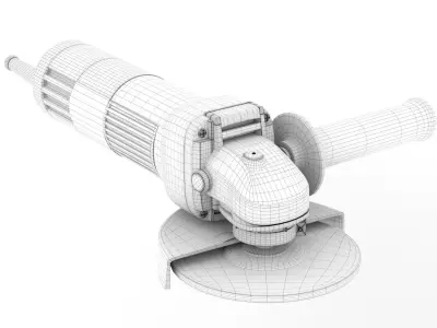 3d model Angle Grinder  dewalt Low-poly 3D model