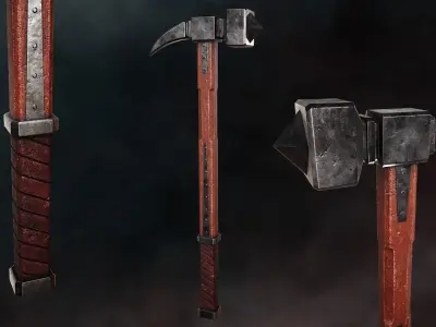 Hammer Low-poly 3D model