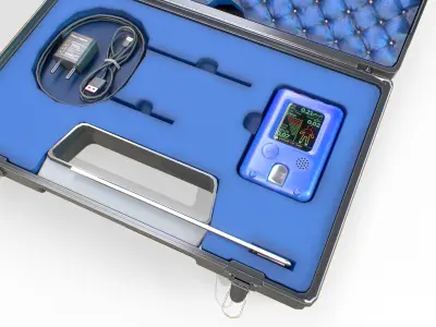  Digital Radiation Dosimeter Low-poly 3D model