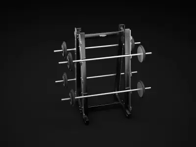 Barbell Rack 3D model get