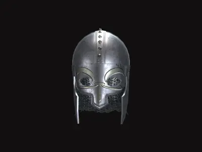 Medieval Helmet V06 Low-poly 3D model