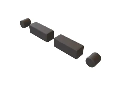 Morse Code P v1 001 Low-poly 3D model