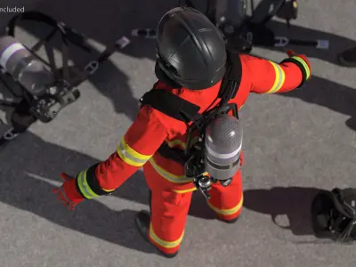  Firefighter Rescuer Rigged 