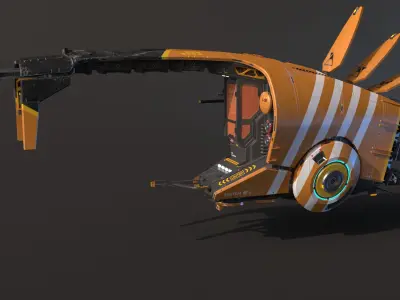 Spaceship Cobra Low-poly 3D model
