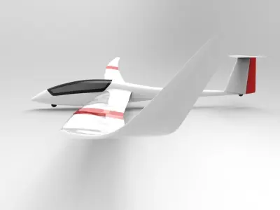 Glider Airplane 3D model