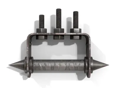 Homemade Brass Knuckles Low-poly 3D model