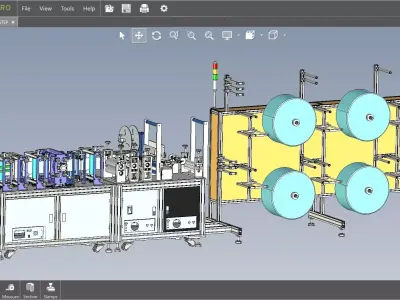 fully automatic -face mask machine 5 3D model
