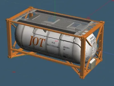 20Feet Chemical Container 3D model
