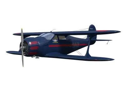 Beechcraft Model C17E Staggerwing 3D model