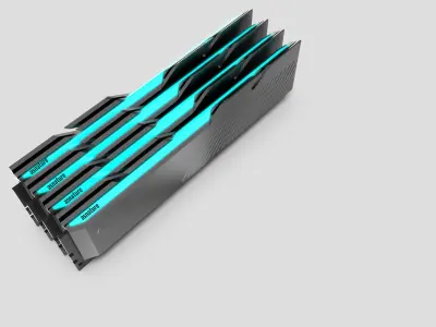 DDR5 RAM concept model 3D model