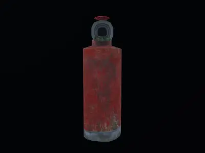 Old rust water tap Low-poly 3D model