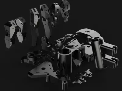 robotic part and legs 3D model