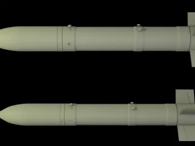 Modern soviet plane air missile  3D model