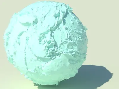 The earth  Spherical Terrian Topography Digital Elevation  3D model
