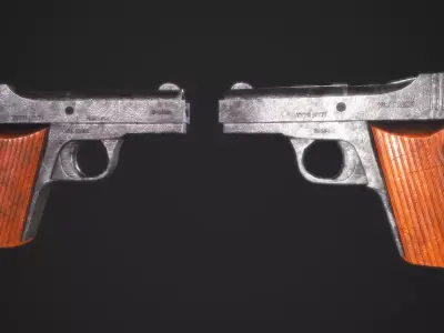 Pistol gun Free 3D model buy