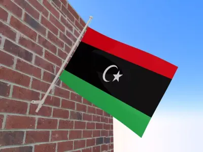 Flag of Libya 3D model