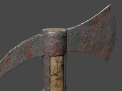 Battle axe  Free low-poly 3D model