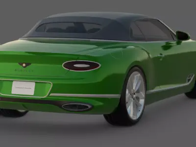 2019 Bentley Continental GT Convertible 3D Model  British Luxury 3D model