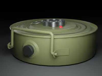 Anti-Tank Landmines TM-46  Blast Mines Low Poly 3D Model Low-poly 3D model