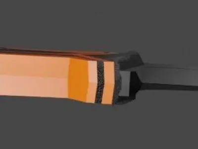 Survival Knife 3D model buy