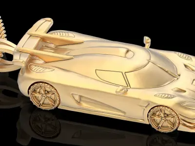 Car pendant gold printable jewelry 3D  printable model 3D print model purchase