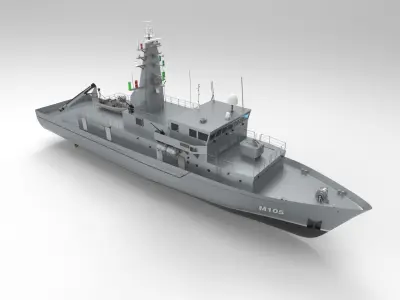 Bedok-class mine countermeasures vessel 3D model