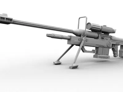 Sniper Rifle 3D model