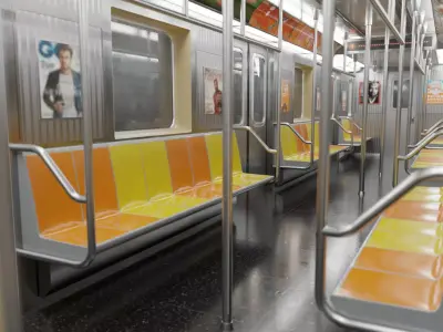 New York Subway Game-Ready Low-poly 3D model