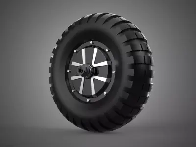 ELECTRIC HUB MOTOR WHEEL RIM BRUSHLESS DIRECT DRIVE TIRE TREAD 3D model