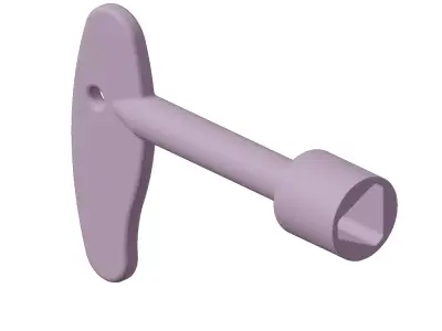 Plastic Elevator Triangle Spanner Toy 3D model
