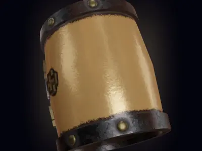 Stylized medieval war helmet PBR  game ready Low-poly 3D model