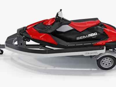 SEA-DOO Spark on Trailer 3D model