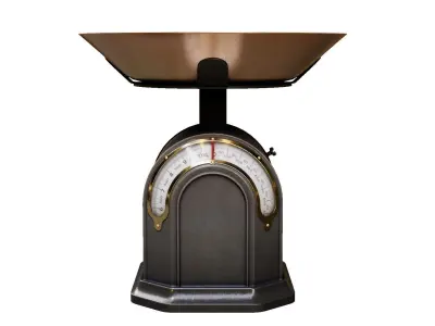Retro used kitchen Scales  weight 6 color vintage da1 Low-poly 3D model