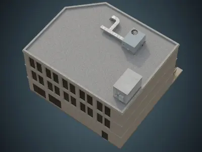Building 18 Low-poly 3D model