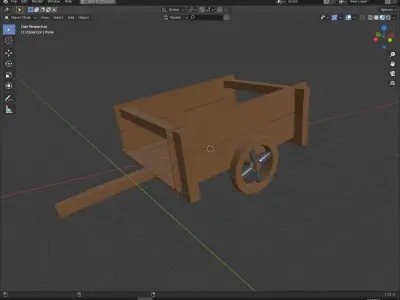small cart Free low-poly 3D model
