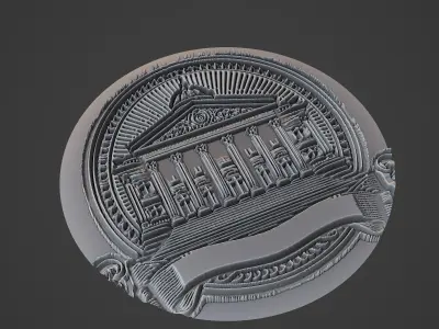 Building House Pendant Medallion 3D print model 21