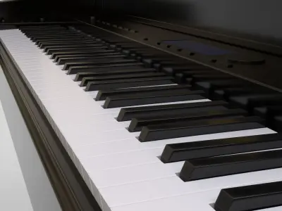 Grand V piano Roland 3D model