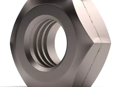 Hex Nut  Low-poly 3D model