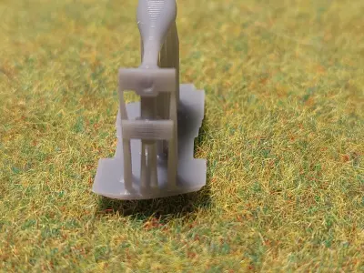 Openwork electric pole with two 180 degree lamps 1-87 resin 3D print model