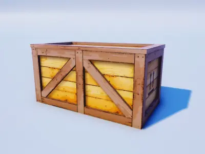 Cartoon Prop Essentials - Wooden Crates Low-poly 3D model