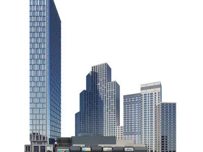 Skyscrapers Buildings HighPoly 3D model